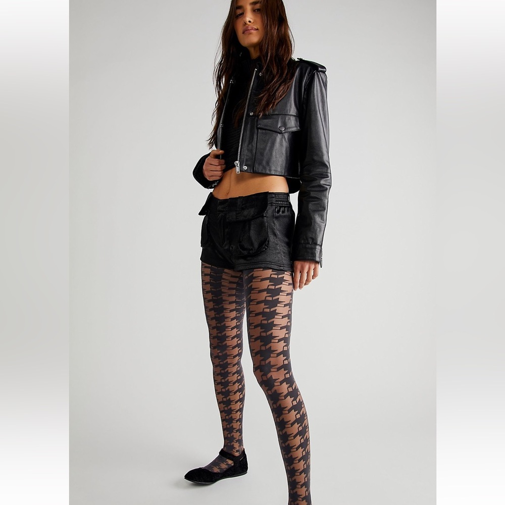 Free people prep houndstooth tight
